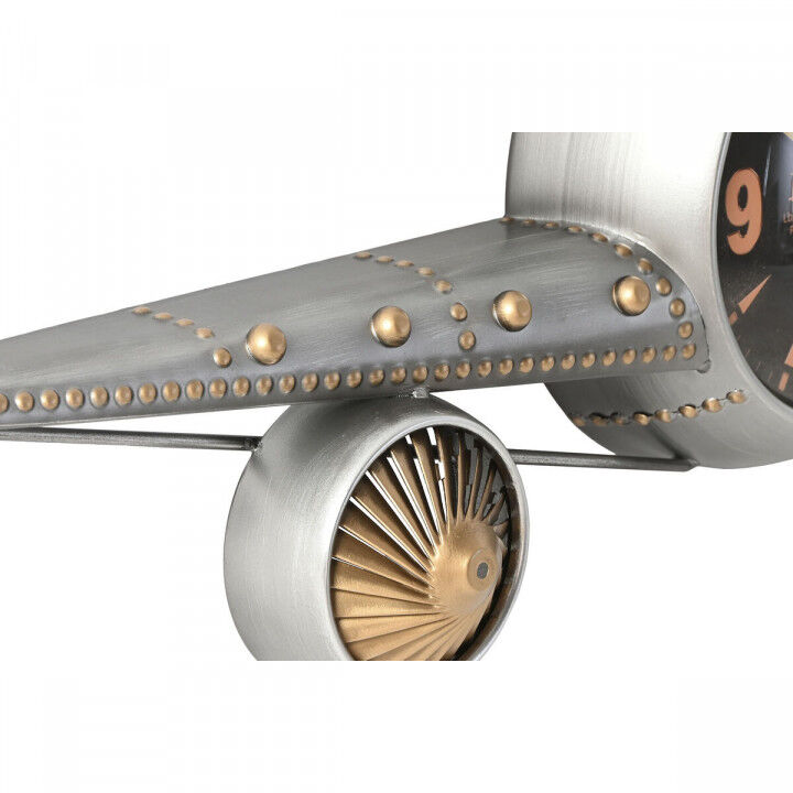 Wanduhr Home ESPRIT Gold Silberfarben Metall Flugzeug Vintage 114 x 11 x 40 cm