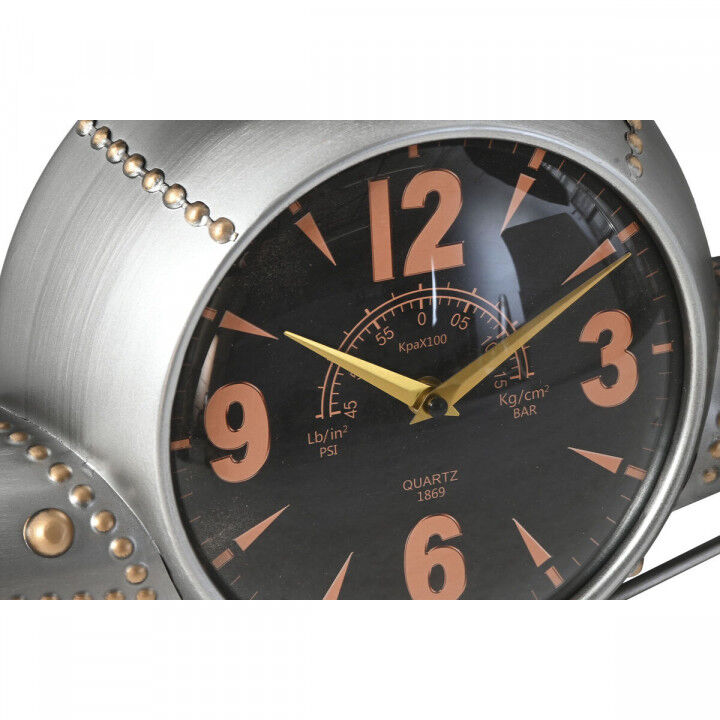 Wanduhr Home ESPRIT Gold Silberfarben Metall Flugzeug Vintage 114 x 11 x 40 cm