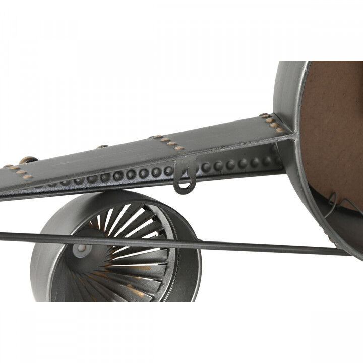 Reloj de Pared Home ESPRIT Dorado Plateado Metal Avión Vintage 114 x 11 x 40 cm