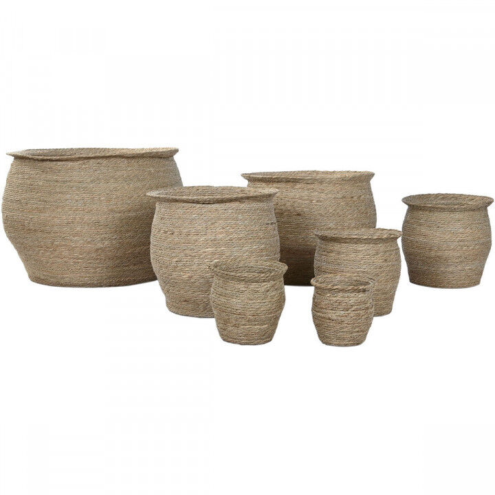 Vaso Home ESPRIT Marrone Fibra Città 70 x 70 x 58 cm (7 Unità)