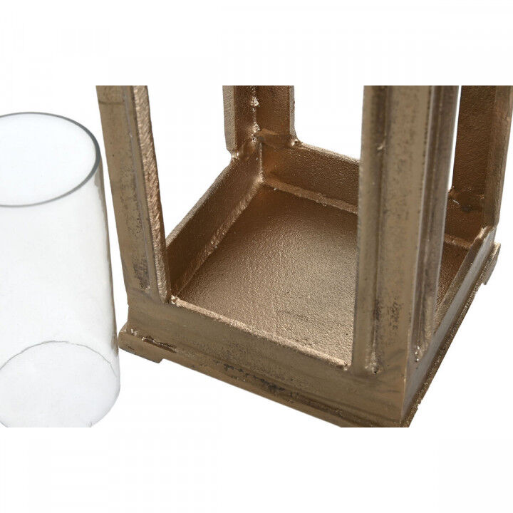 Laterne Home ESPRIT Gold Aluminium Kristall Vintage 17 x 17 x 78 cm