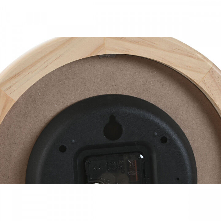 Orologio da Parete Home ESPRIT Beige Naturale Legno 30 x 5 x 30 cm (2 Unità)