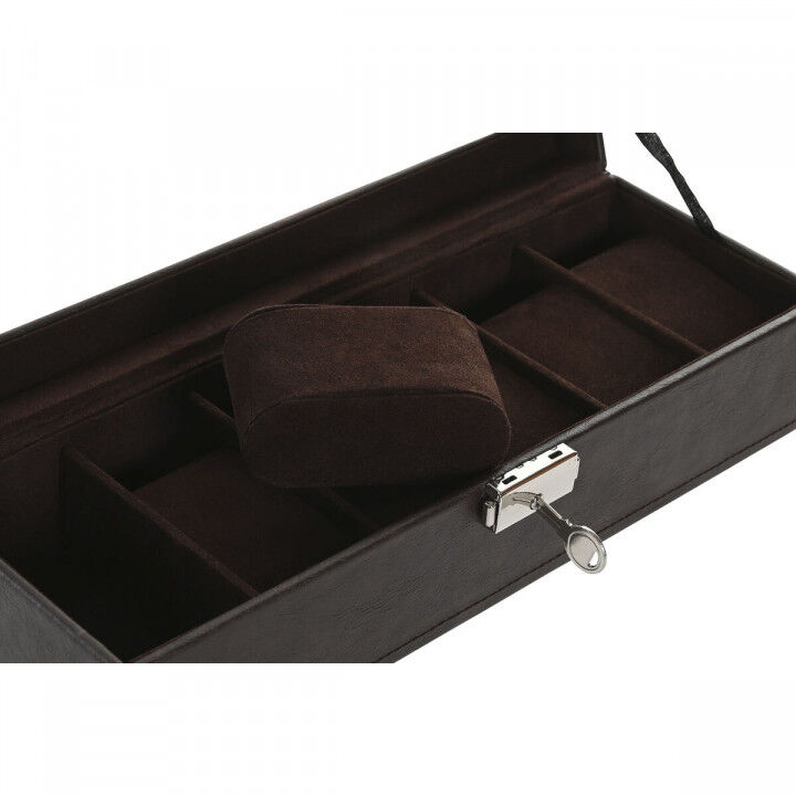 Boîte à bijoux Home ESPRIT Beige Brun foncé Polyuréthane Verre Bois MDF 30 x 10 x 8 cm