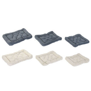 Cama para mascota Home ESPRIT Beige Gris Crema Gris oscuro 72 X 60 X 9 CM 2 Unidades