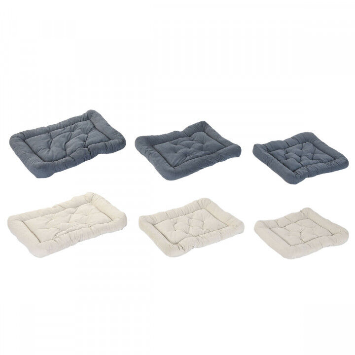 Cama para mascota Home ESPRIT Beige Gris Crema Gris oscuro 72 X 60 X 9 CM 2 Unidades