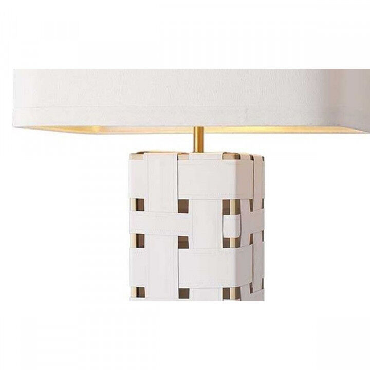 Lámpara de mesa Home ESPRIT Blanco Dorado