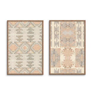 Painting Home ESPRIT Cotton Acacia 75 x 3 x 105 cm