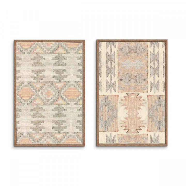 Cuadro Home ESPRIT Algodón Madera de acacia 75 x 3 x 105 cm