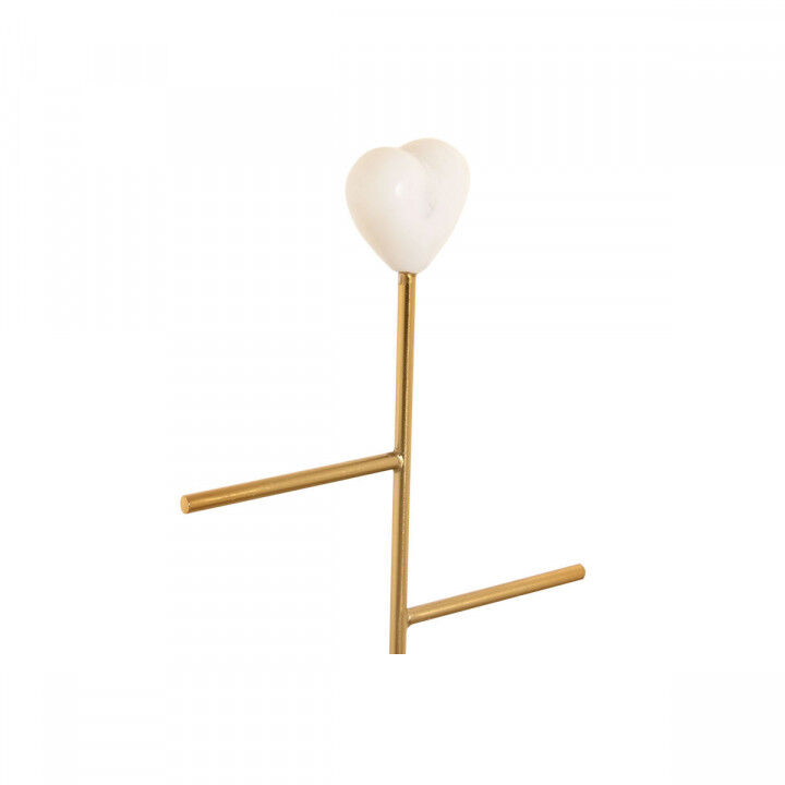 Portagioie Verticale Home ESPRIT Bianco Dorato Metallo 16 x 13 x 32 cm