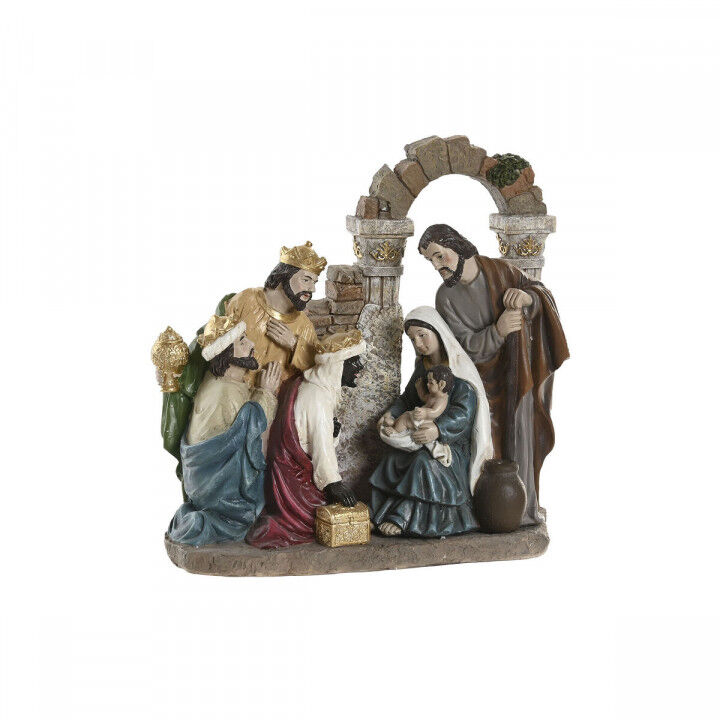 Presepe di Natale Home ESPRIT Multicolore Resina 20,5 x 8,5 x 20,5 cm