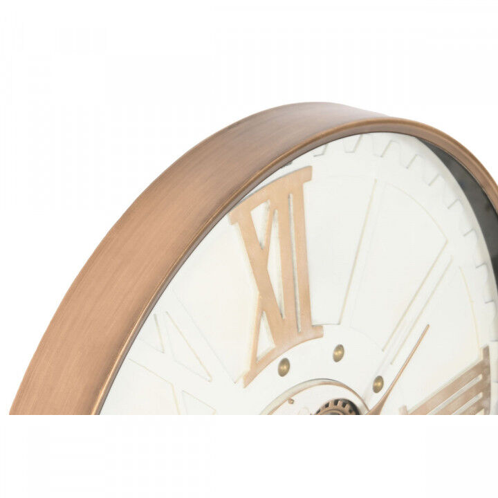 Orologio da Parete Home ESPRIT Bianco Dorato Metallo Cristallo Città 80 x 8 x 80 cm