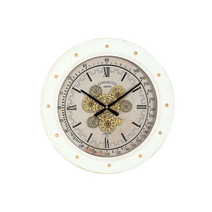 Horloge Murale Home ESPRIT Blanc Métal Loft 60 x 9 x 60 cm