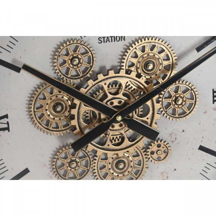 Horloge Murale Home ESPRIT Blanc Métal Loft 60 x 9 x 60 cm