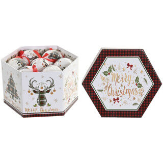 Weihnachtsbaumkugeln Home ESPRIT Bunt PVC (14 Teile)