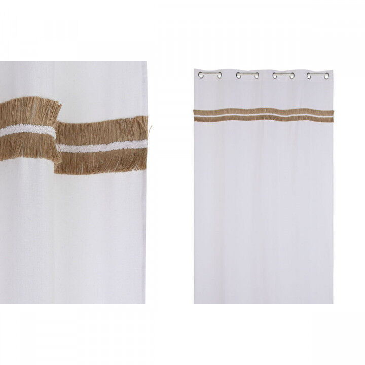 Gordijn Home ESPRIT Wit Natuurlijk 140 x 260 x 260 cm