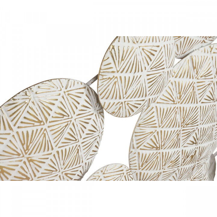 Figurine Décorative Home ESPRIT Blanc Doré Cercles Décapé 102 X 7 X 74 CM