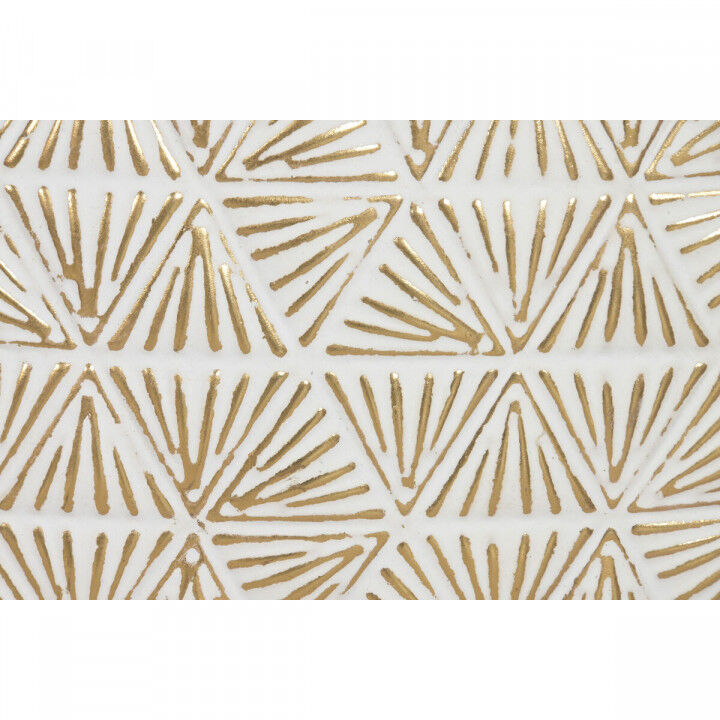 Statua Decorativa Home ESPRIT Bianco Dorato Cerchi Decapaggio 102 X 7 X 74 CM