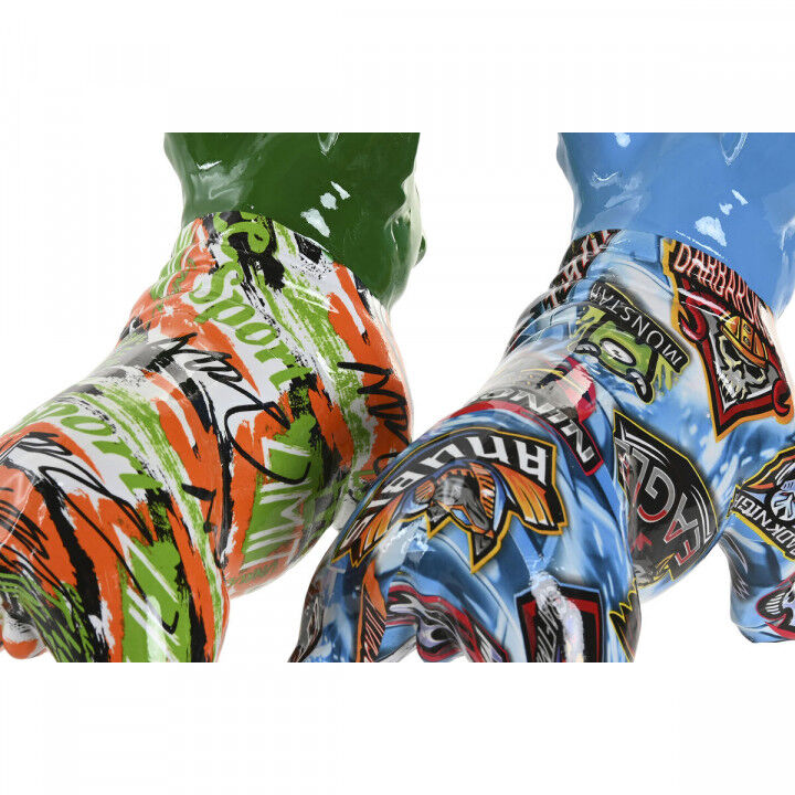 Deko-Figur Home ESPRIT Blau grün Bunt Hund (2 Stück)