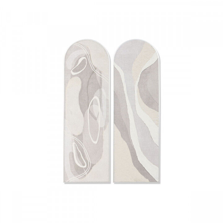 Lienzo Home ESPRIT Blanco Beige Abstracto Urbano 52 X 4 X 167 CM 53 X 4 X 168 CM (2 Unidades)