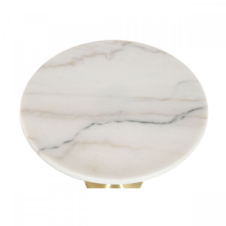 Mesa auxiliar Home ESPRIT Blanco Dorado 41 X 41 X 58 CM