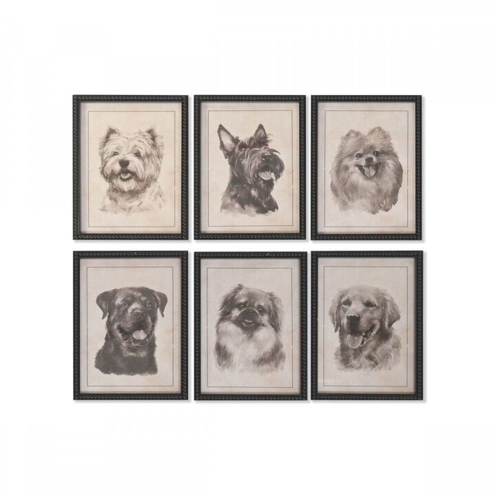 Quadro Home ESPRIT Cristallo Abete 30 x 2,5 x 40 cm (6 Unità)