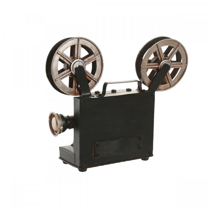 Reloj de Mesa Home ESPRIT Negro Plateado Vintage