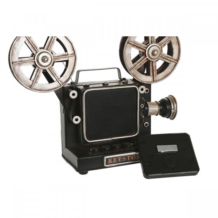 Reloj de Mesa Home ESPRIT Negro Plateado Vintage