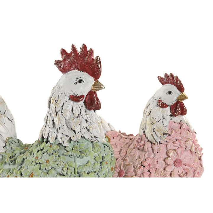 Decoratieve figuren Home ESPRIT Groen Roze (2 Stuks)