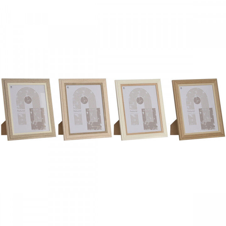Fotolijsten Home ESPRIT Kristal Hout MDF Scandinavisch 23 x 2,8 x 28 cm (4 Stuks)