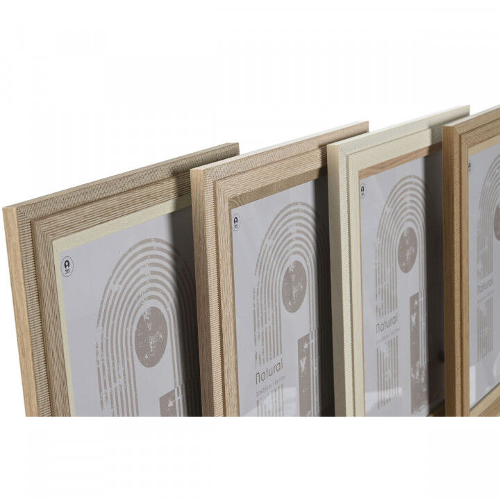 Fotorahmen Home ESPRIT Kristall Holz MDF Skandinavisch 23 x 2,8 x 28 cm (4 Stück)
