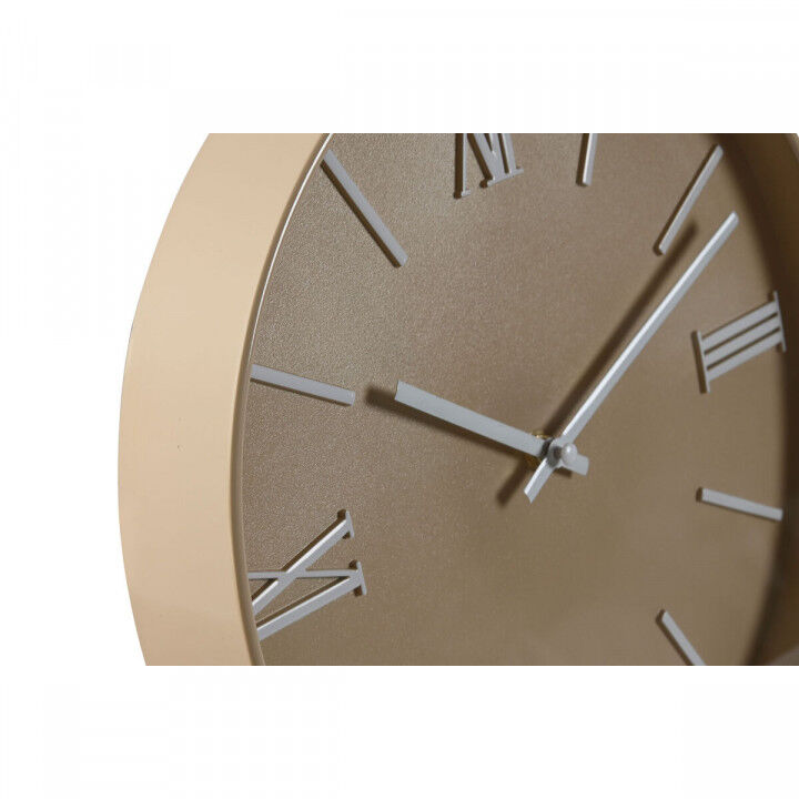 Muurklok Home ESPRIT Blauw Roze Mosterd PVC 30 x 4 x 30 cm (3 Stuks)