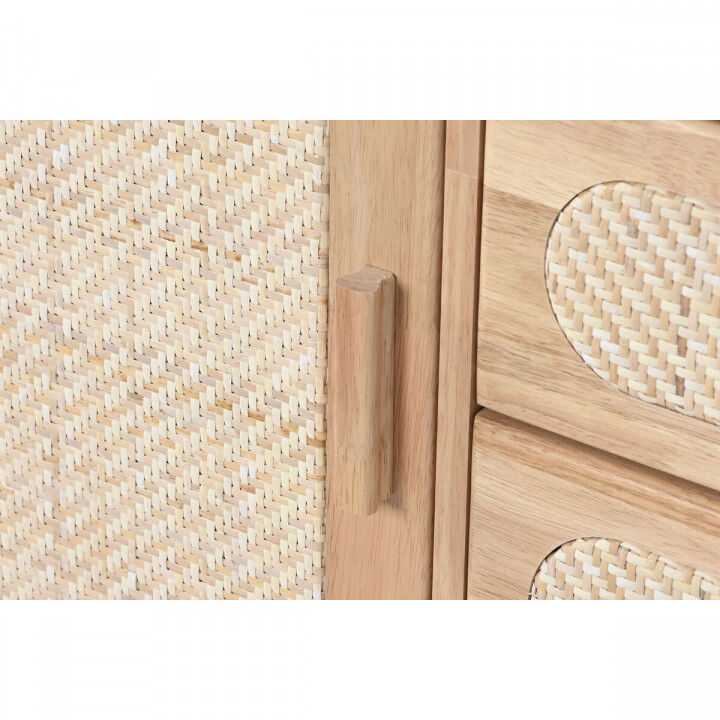 Sideboard Home ESPRIT Natural Metal Rattan Rubber wood 73,5 x 35 x 78 cm