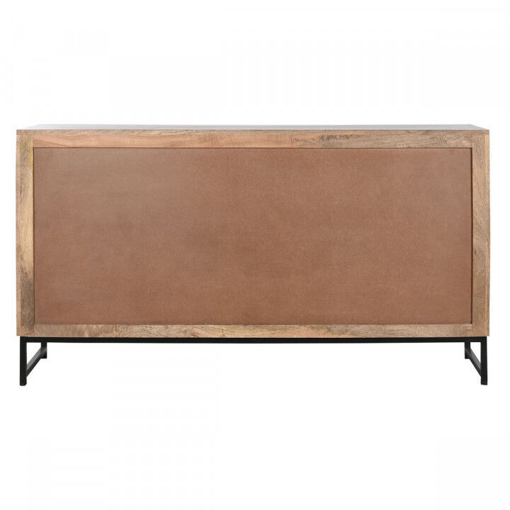 Buffet Home ESPRIT Marron Noir Argenté Naturel Bois de manguier Miroir 150 x 38 x 80 cm