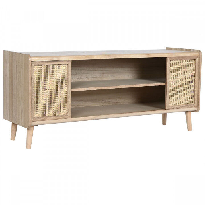 Mobile TV Home ESPRIT Naturale Rattan Legno di paulownia 120 x 35 x 54 cm