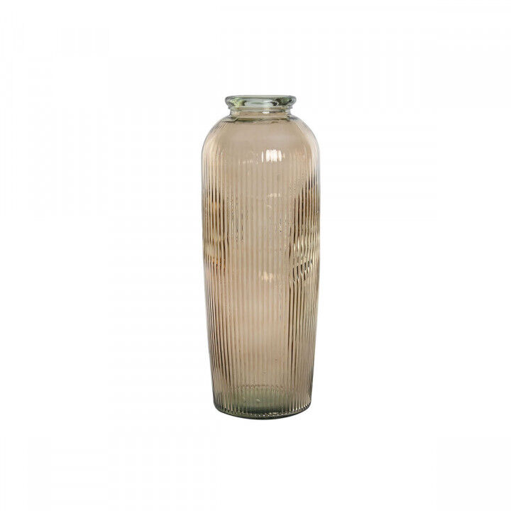 Vase Home ESPRIT Taupe Cristal recyclé 30 x 30 x 72 cm