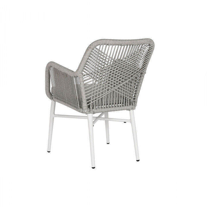 Chaise de jardin Home ESPRIT Blanc Gris Aluminium rotin synthétique 57 x 63 x 84 cm
