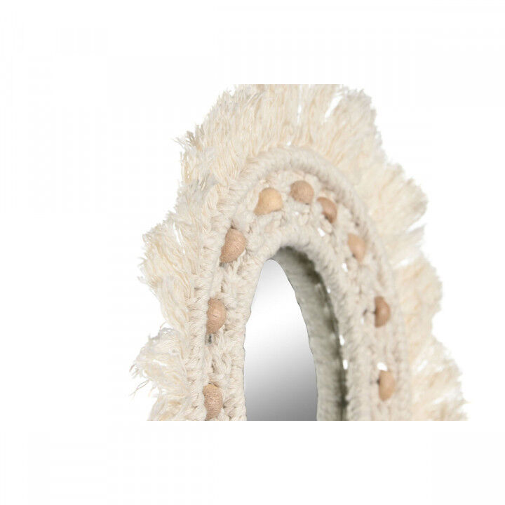 Miroir mural Home ESPRIT Blanc Boho 20 x 1 x 20 cm (3 Pièces)