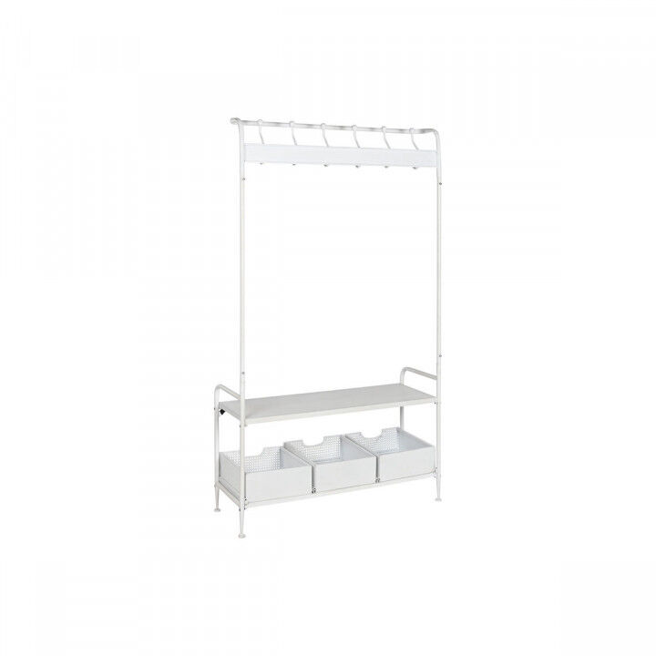Porte-manteaux avec étagères Home ESPRIT Blanc Métal Loft 110 x 36 x 186 cm