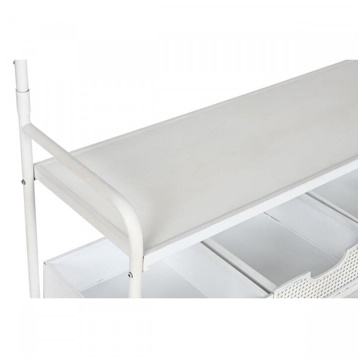 Appendiabiti con ripiano Home ESPRIT Bianco Metallo Loft 110 x 36 x 186 cm