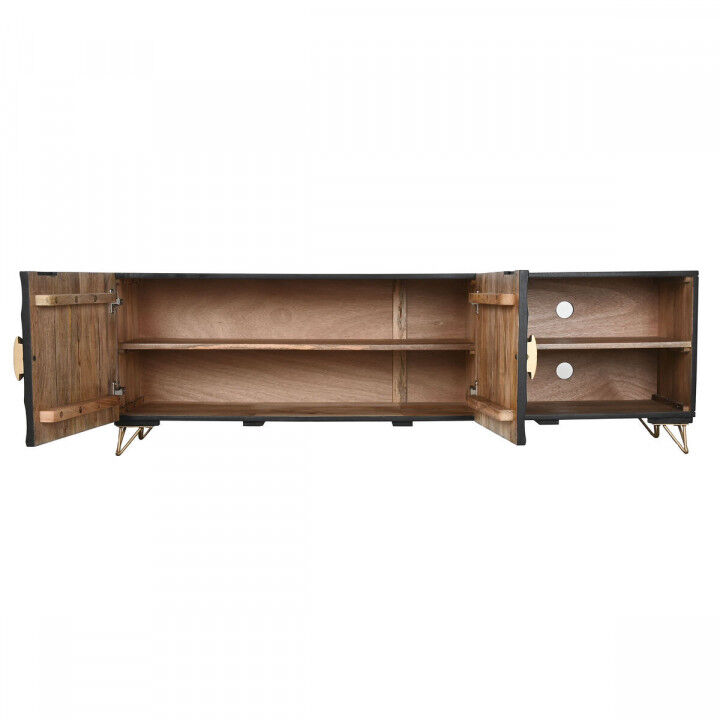 Tv-meubel Home ESPRIT Zwart Metaal Mangohout 160 x 40 x 50 cm