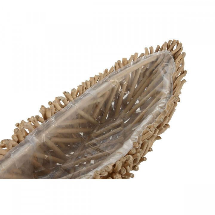 Middenstuk Home ESPRIT Wit Lichtbruin Hout 86 x 25 x 17 cm