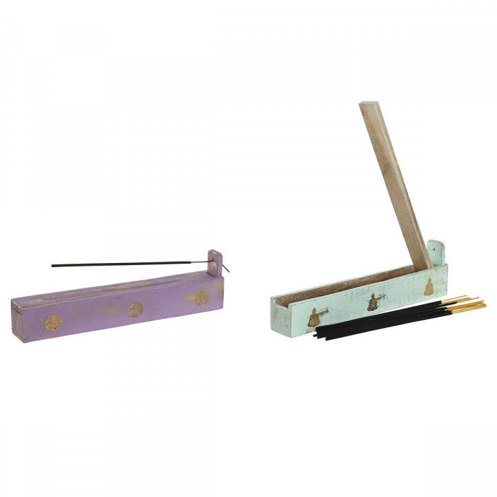 Quemador de esencias Home ESPRIT Madera 24 x 4 x 6 cm (12 Piezas) (6 Unidades)