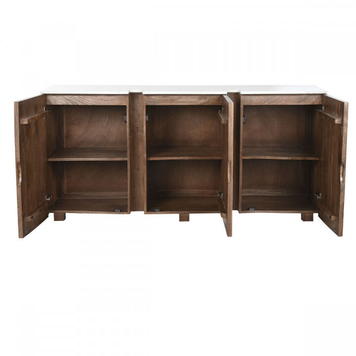 Credenza Home ESPRIT Bianco Marrone Marmo Legno di mango 162,5 x 47 x 76 cm