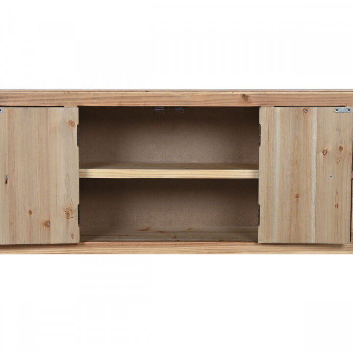 Mobile TV Home ESPRIT Nero Naturale Abete Legno MDF 130 x 24 x 51 cm