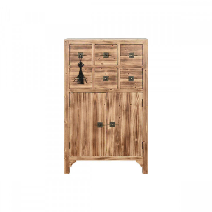 Ladenkast Home ESPRIT Zwart Natuurlijk Spar Hout MDF Orientaals 63 x 27 x 101 cm