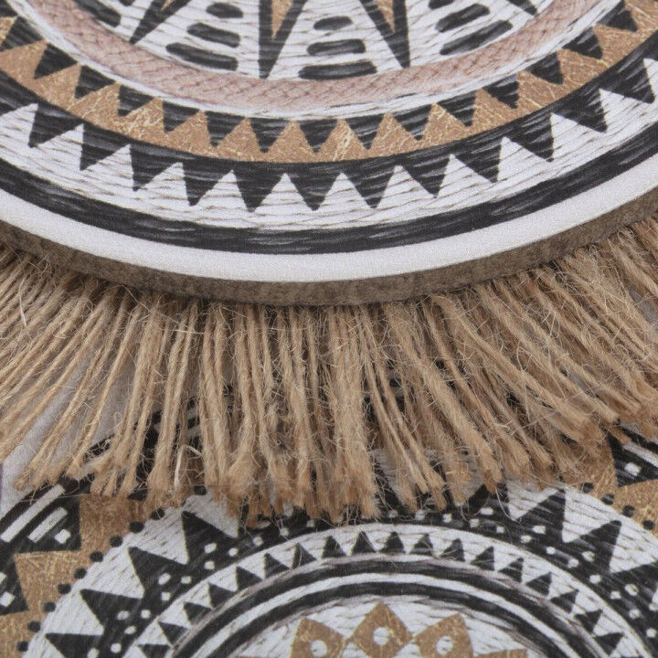 Lienzo Home ESPRIT Blanco Natural Boho 70 x 3 x 50 cm (2 Unidades)