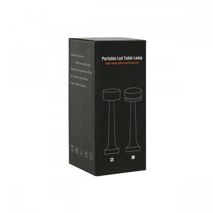 Lámpara de mesa Home ESPRIT Blanco Negro 9 x 9 x 21 cm (2 Unidades)