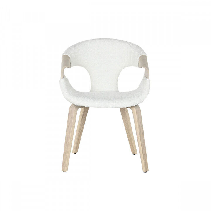 Dining Chair Home ESPRIT White Polyester Wood 55,5 x 67,5 x 80,5 cm