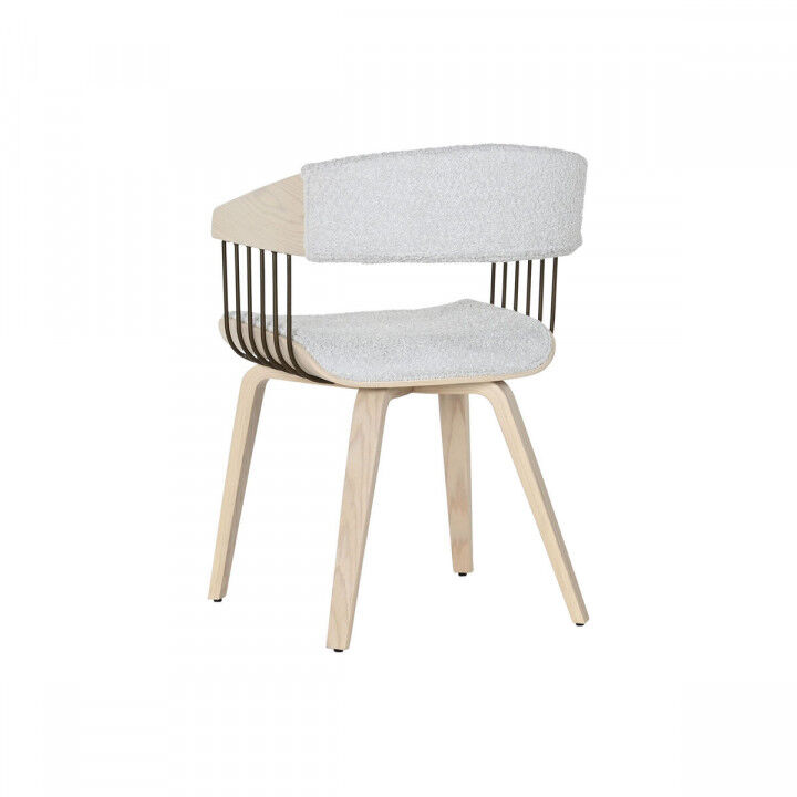 Sedia da Sala da Pranzo Home ESPRIT Grigio Poliestere Legno 51 x 55 x 76,5 cm