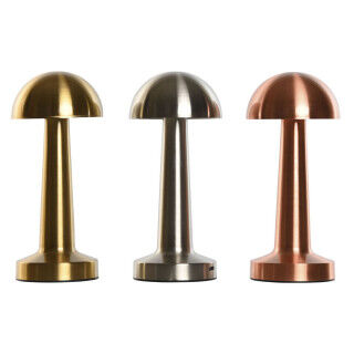 Tischlampe Home ESPRIT Kupfer Gold Silberfarben Metall Eisen 9 x 9 x 21 cm (3 Stück)